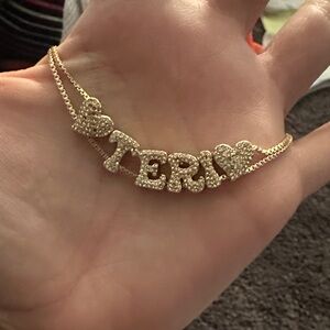 Gold Heart Name bracelet
